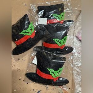 4 Snowman head ornaments Craft outlet